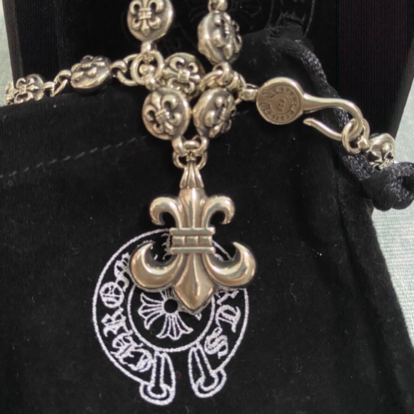 Chrome Hearts Cross Chain Sterling Silver Pendant Necklace - Picture 5 of 6
